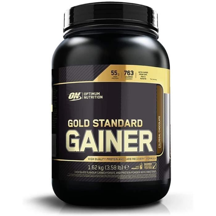 Gold Standard GainerMass Gainer pour Prise de Masse et RécupérationSaveur Chocolat8 Portions1,62 kg 669