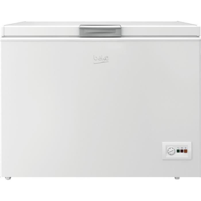 BEKO HSA32530N - Congélateur coffre - 298L - Froid statique - L 110,5cm x H 86cm - Blanc