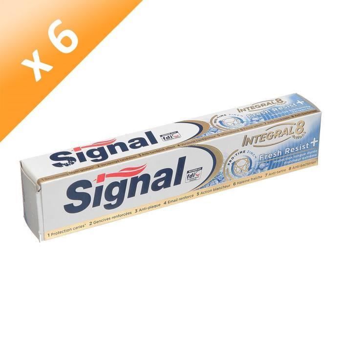 SIGNAL Lot de 6 dentifrices Intégral 8 Resist+ - 75 ml