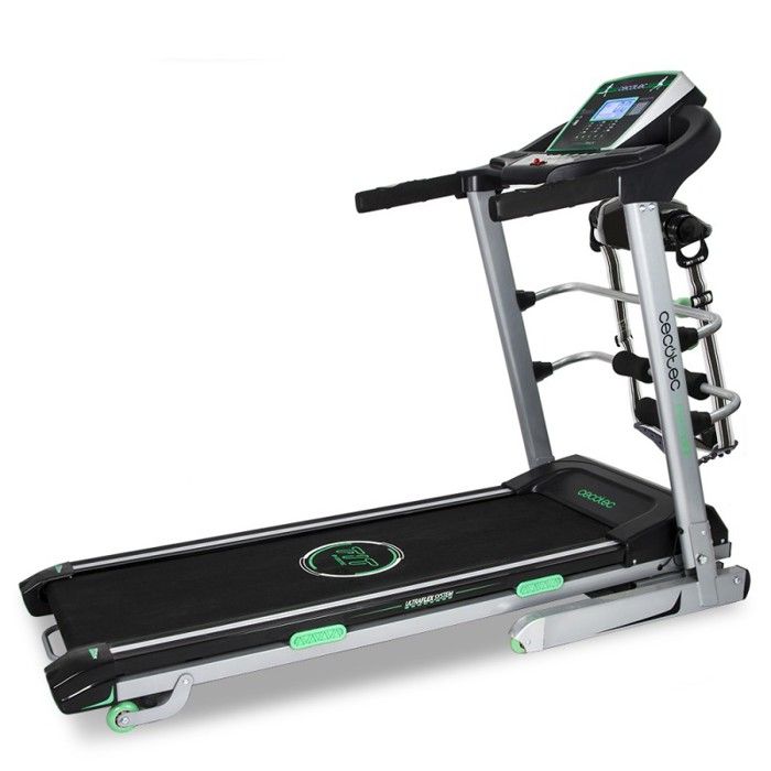 Cecotec Tapis de course Cecofit Track Vibrator, 18 km/h, pliable, Écran LCD, Connecteur USB, MP3