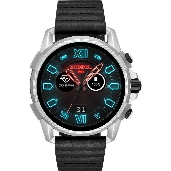 DIESEL - Smartwatch Montre Connectee Cuir Noir DZT2008