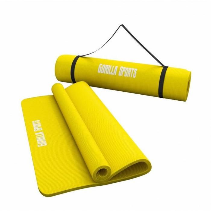 Tapis en mousse petit 190x60x1,5cm (Yoga - Pilates - sport à domicile) JAUNE