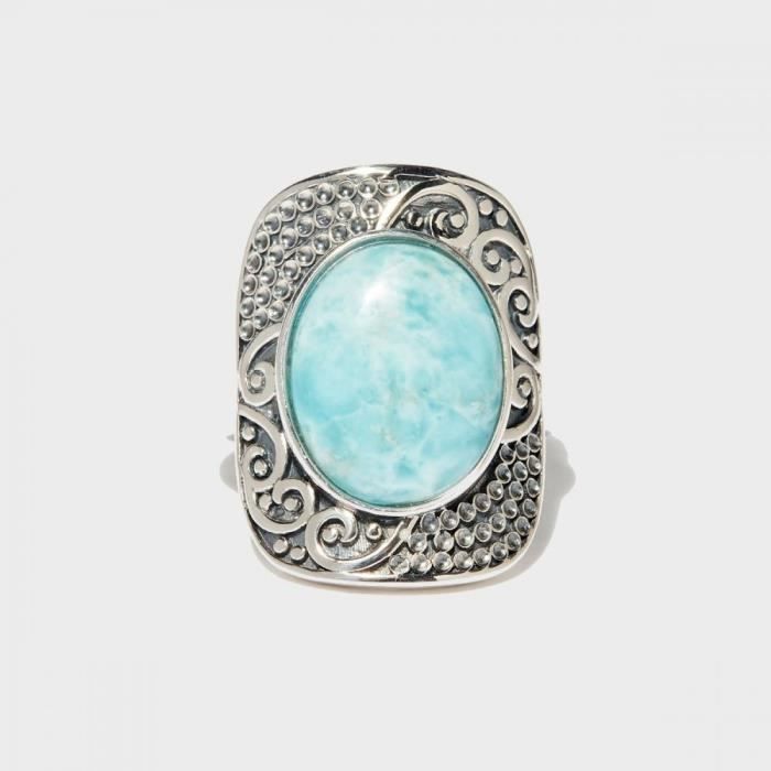 Bague argent massif et pierre naturelle
