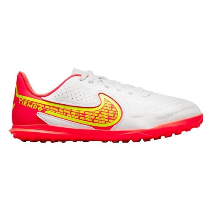 NIKE Baskets Tiempo Legend 9 Club TF Junior Blanc - Mixte/Enfant