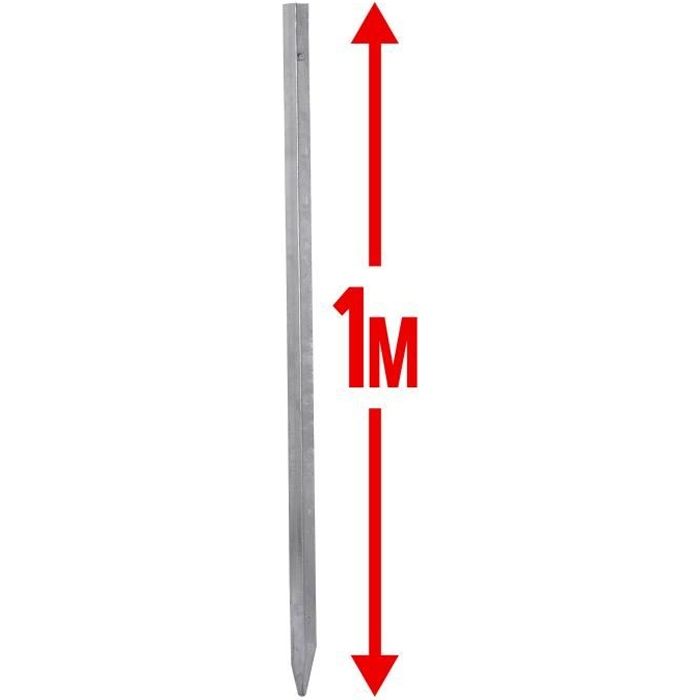 Piquet de terre galvanisé 1m