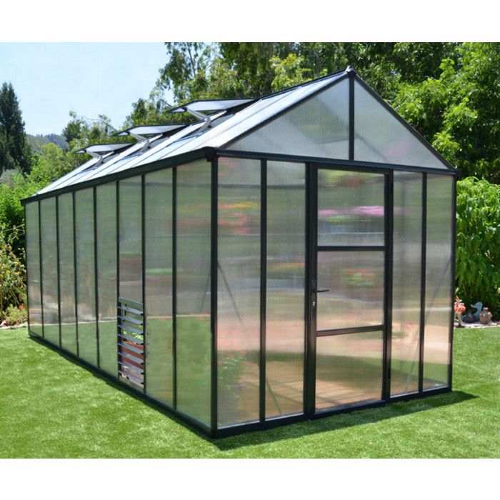 PALRAM Serre de jardin Glory 11,4 m² - Aluminium et polycarbonate - Double parois