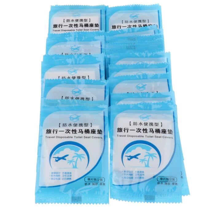50 Pièces De Papier Jetables Couvre Les Revêtements De Siège De Toilette, Couvres-sièges Jetables Dans Les Toilettes, Pack De