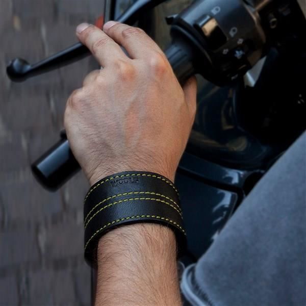WOOLF - BRACELET ASSISTANT D'AIDE A LA CONDUITE POUR MOTO ET VOITURE - CUIR