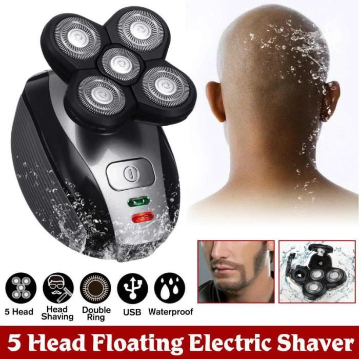 5 en 1 tondeuse à cheveux multifonction tondeuse rasoir électrique chauve machine 5 têtes rechargeables