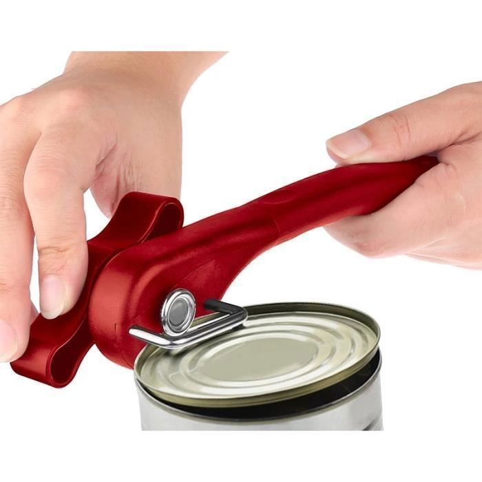 populaires bord lisse peut ouvreur outils sans effort manuels (rouge)