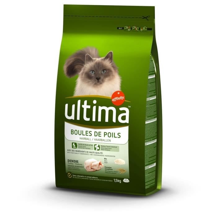 ULTIMA Croquettes dinde et riz - Pour chat - 1,5kg