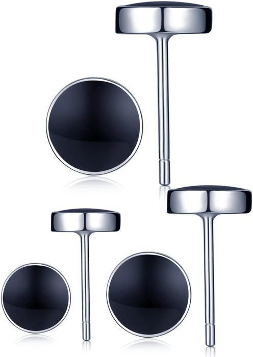 Boucle d'oreille clou homme argent oxyde zirconium