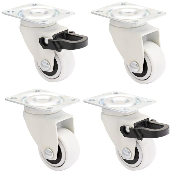 Sharplace Roulettes Pour Trépied 35 Mm : Lot De 3 Avec Frein, Silencieuses, Rotation 360° Pour Enceintes