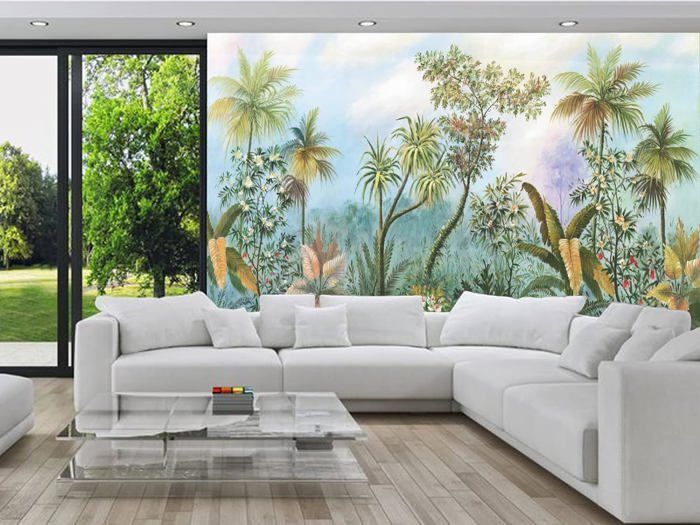 3D Papier Peint Panoramique Soie 400x280cm Papier Peint Jungle ...