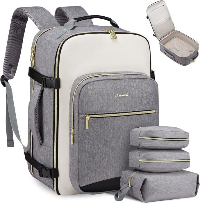 LOVEVOOK Sac à Dos Voyage Femme, 30L Sac a Dos Cabine Avion