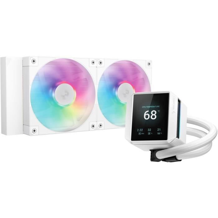 Refroidisseur de liquide – DEEPCOOL – MYSTIQUE 240 WH ARGB – 12 cm – RGB – Kit Processeur Complet