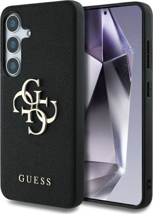 Guess GUHCS25SPGT4MBK Coque Grained Big 4G Logo Small Classic Logo pour Samsung Galaxy S25 - vue 4