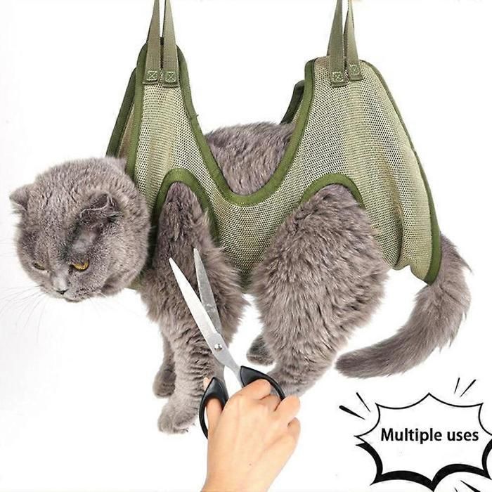 Enveloppe Chat Burrito - Harnais Auto-adhésif Pour Couper Les Griffes, Toilettage Et Bain En Toute Sécurité
