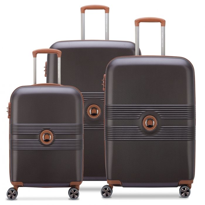 Set 3 Valises Rigides Pierre Cardin Alpha – Cabine 35L, Moyenne, Grande – 8 Roues, Cadenas, Extensible – Bleu Métallisé - 9