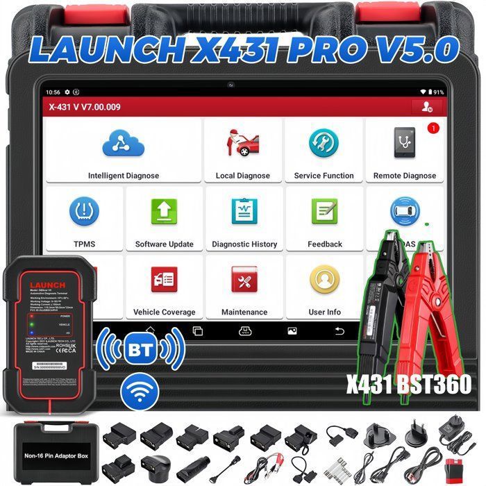 LAUNCH X431 IMMO Elite Outil de Programmation de clés, Diagnostic Auto OBDII Scanner 39 Service de Réinitialisation en français - Auto