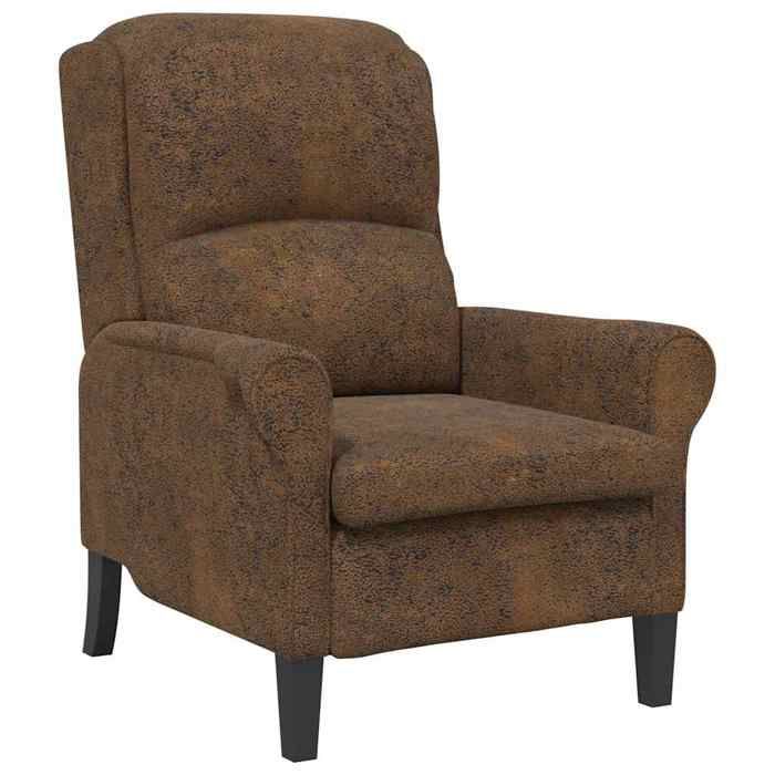 KENNETH@Fauteuil pour relax/Siège ergonomique - single chair - Marron 76x94x102cm Faux cuir CL47827