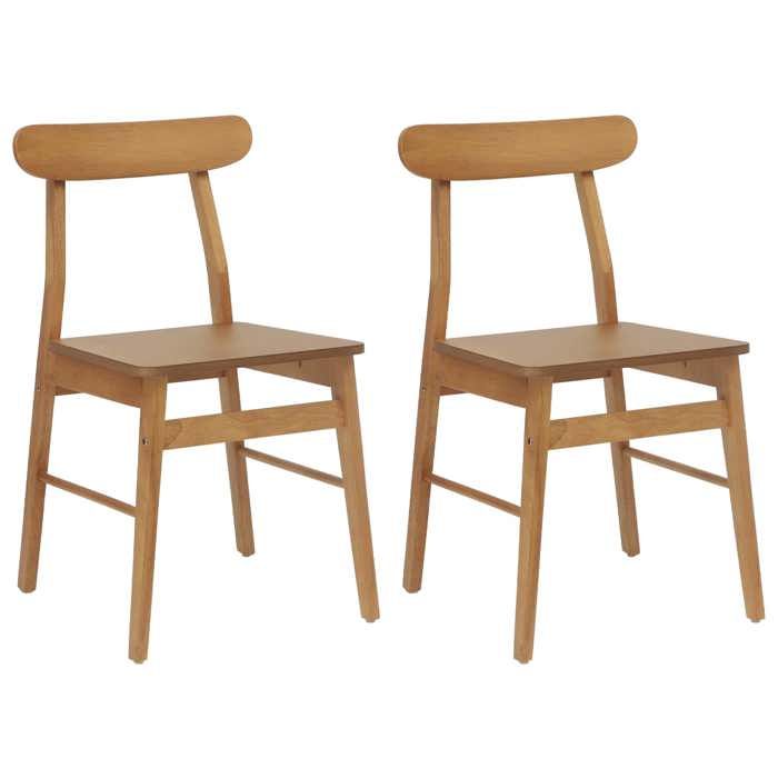 NEUF 2026 CHIC Chaises à Manger 2 pcs SWEETY SIEGE CUISINE Naturel 43x445x77 cm CCC3053