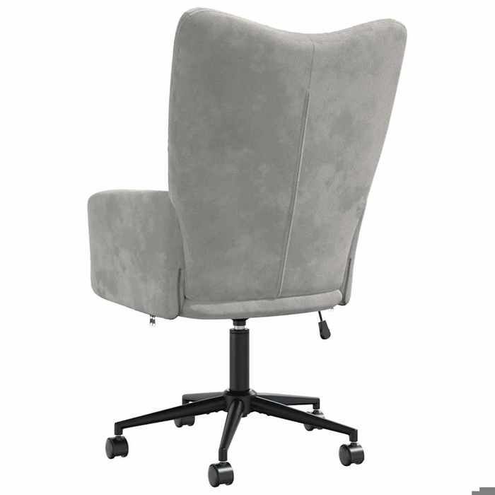 Maison SoldesChaise de relaxation Chaise de Détente (1 PLACE) - Gris clair Velours - L61.5xP69xH102cm Moderne427784