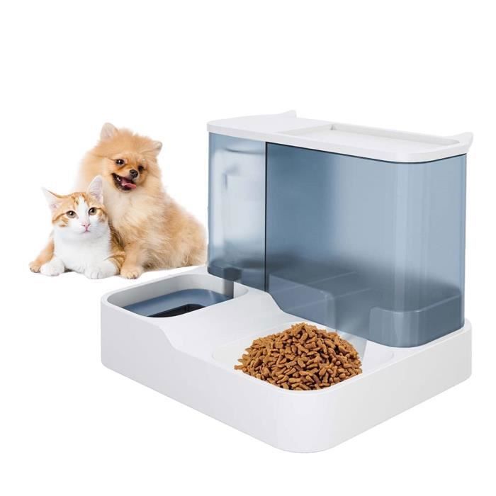 Pet Water Distributeur Animaux de compagnie Croquettes Chat Automatique Abreuvoir 1L et alimentateur 2.8L Automatique blue blue