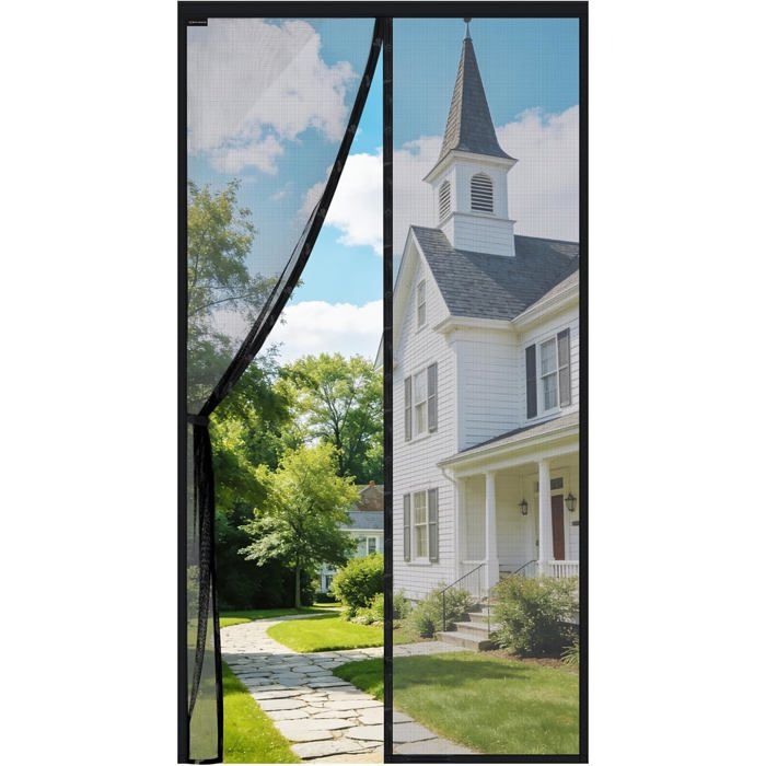 Moustiquaire magnétique pour porte-fenêtre - DEKOPRO - 140x240 cm - Maillage ultra fin