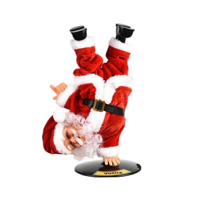 Décorations de noël handstand électrique hip-hop poupée père noël créativité noël - Voxira - jouets pour enfants ornements orneme
