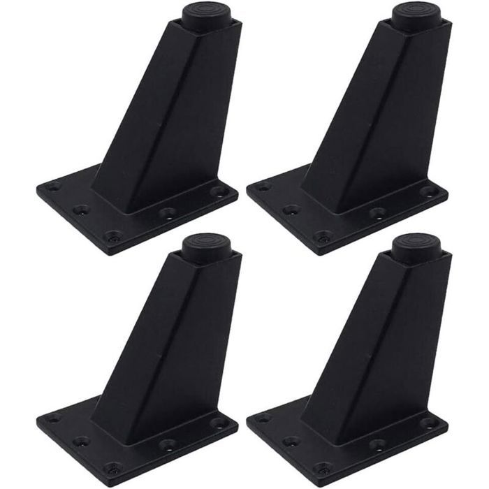 Lot de 4 Pieds de meubles Pieds triangulaires réglables de meubles de cuisine de jambes de meubles dalliage daluminium Facil