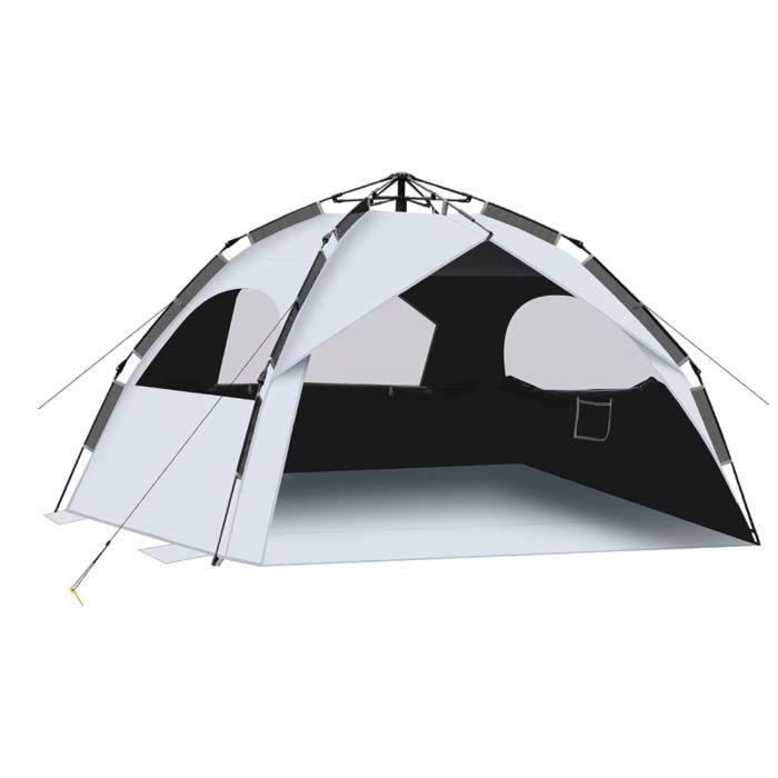 Tente de Plage 4-6 Personnes Pop Up Tente de Plage hydraulique Automatique Abri Solaire Portable UPF 80+ Protection UV
