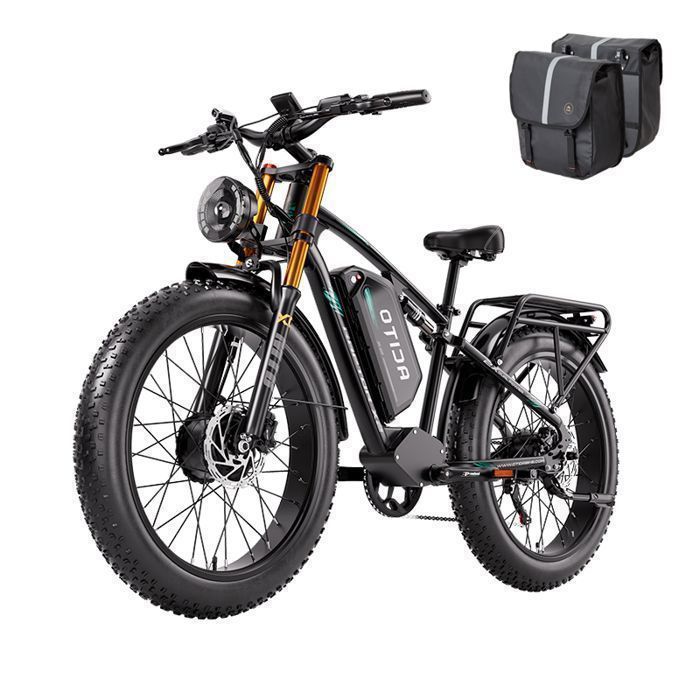 OTIDA X2 - Velo Electrique 26 - Moteur 3000W - 52V/30Ah - 65 km/h Max - 120KM Max - Shimano7 vitesses-frein hydraulique-noir