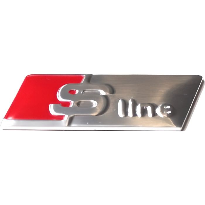 Audi S Line volant intérieur autocollant badge autocollant métal chrome -  Cdiscount Auto