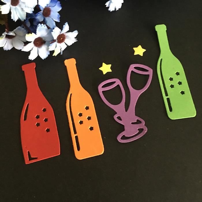 5 Pc Scrapbooking Bricolage Mignon Bouteille De Vin Tasse Forme En Acier Doux Mariage Livre Photo Album Art Carte Gateau Dies Cut Cdiscount Beaux Arts Et Loisirs Creatifs