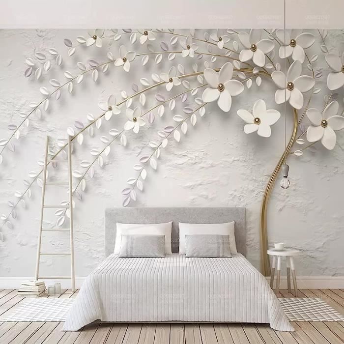 Branches D'Or 3D Stickers Muraux Chambre Adultes Branche Fleurie