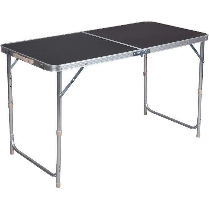 CPROSP Table de Camping Pliante Portable 90*40cm, Extérieure Noire CPROSP Table de Camping Pliante Portable 90*40cm, Extérieure Noire