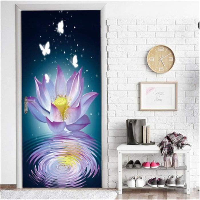 Affiche Tableau Murale Autocollante Feuille de Vinyle 3D - Sticker Muraux 40x20 cm La