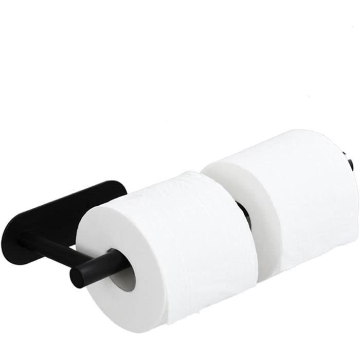 Support Papier Toilette Auto-adhésif Inox - Installation Sans Perçage, Bandes 3M, Porte Rouleau Salle De Bain - 16 Cm, Charge 5 Kg - 8
