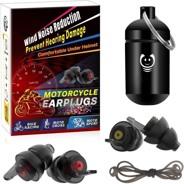 Bouchons D'oreilles Réutilisables - Réduction Bruit 27-32 DB, Pour Moto, Sommeil, étude