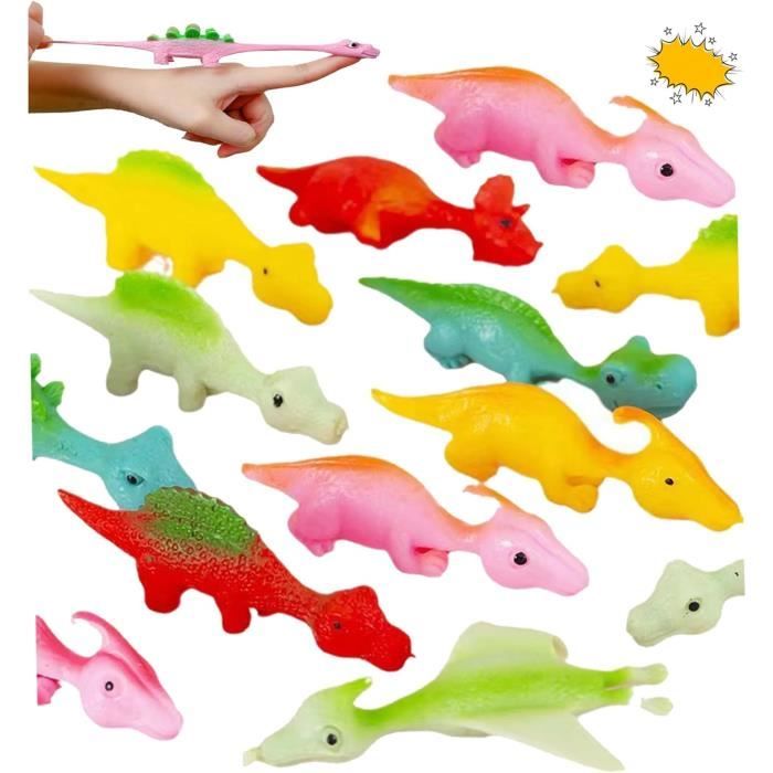 Lot de 20 jouets de doigts en forme de dinosaure lance-pierre