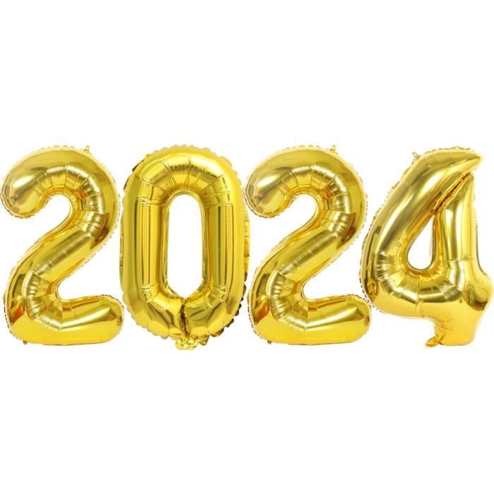 Decoration Nouvel An 2024, Ballons 2024 Or Réveillon Déco 2024