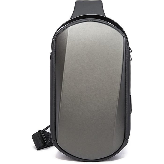 Sac Banane De Camping Nylon – Bandoulière Ajustable – Pour Vélo, Rando, Voyage – Noir