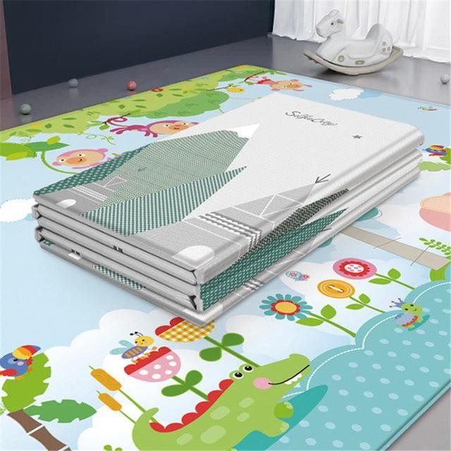Tapis De Jeu Impermeable Pour Bebe Tapis Pliable Pour Enfant Tapis Pour Enfant Double Face Tapis De Jeu En Mousse Souple Cdiscount Puericulture Eveil Bebe
