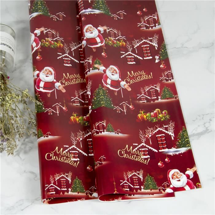 20 Feuilles Assorties De 70 X 50 Cm Parfait Pour Les Cadeaux De Noel Papier Cadeau Rouleau De Noel Bazis Az