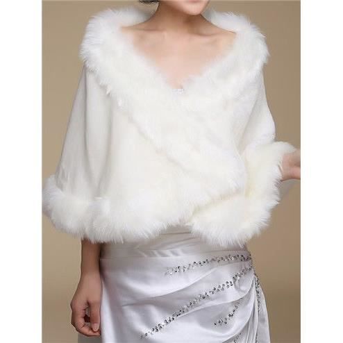 Bolero Fausse Fourrure Pour Mariage Emilie Vogue Blanc Achat Vente Echarpe De Bapteme 2009943264157 Cdiscount