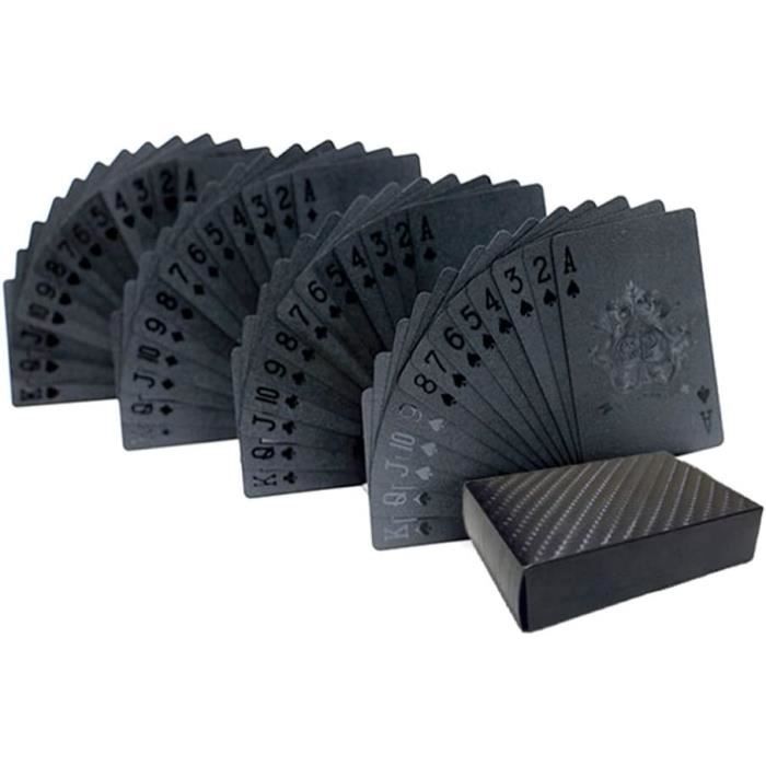 Jeu Cartes Poker Plastique Diamond Noir - 54 Cartes Étanches Jeu Cartes Poker Plastique Diamond Noir - 54 Cartes Étanches