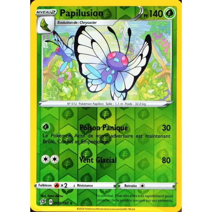 Papilusion 140 PV 3//192 Reverse Carte Pok/émon EB02