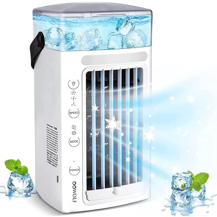 1 Climatiseur portable Air Cooler 4 en 1 avec poignée la cuisine en plein air ventilateur de bureau pour la maison 