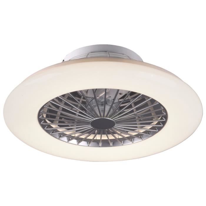 Ventilateur de plafond LED effet étoile télécommande STRALSUND - Trio Lighting